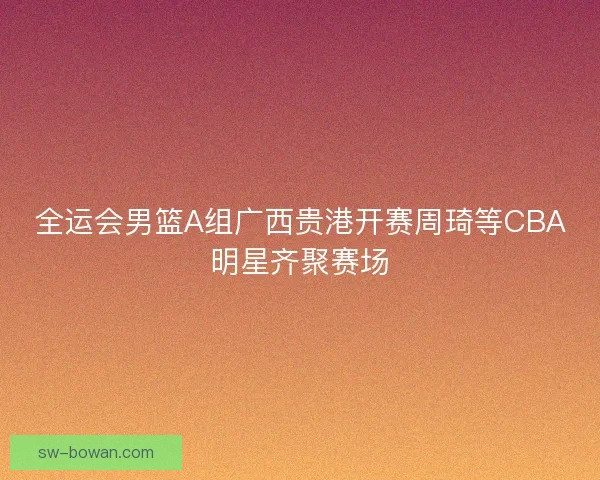 全运会男篮A组广西贵港开赛周琦等CBA明星齐聚赛场